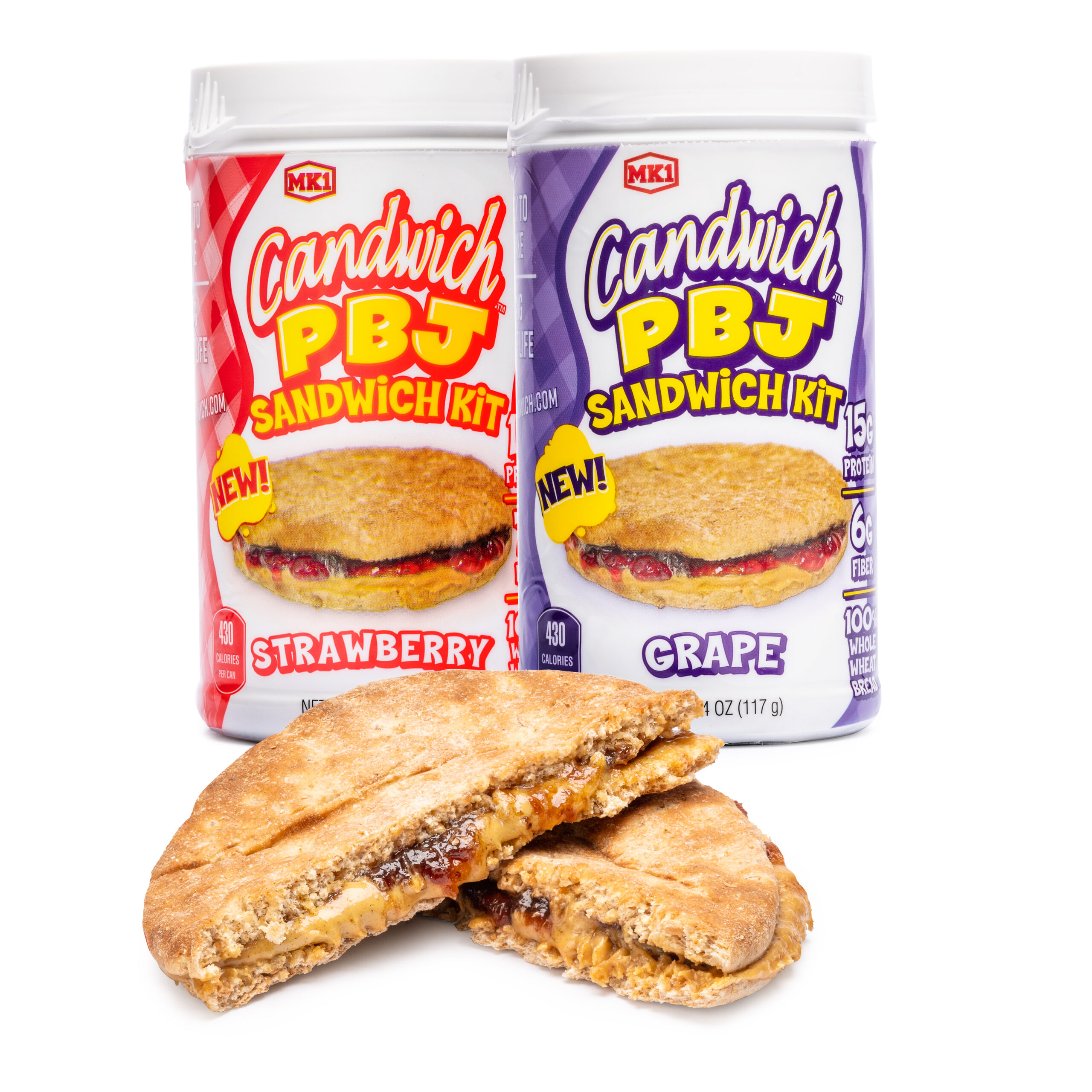 Group Two sandwiches are sitting next to each other.